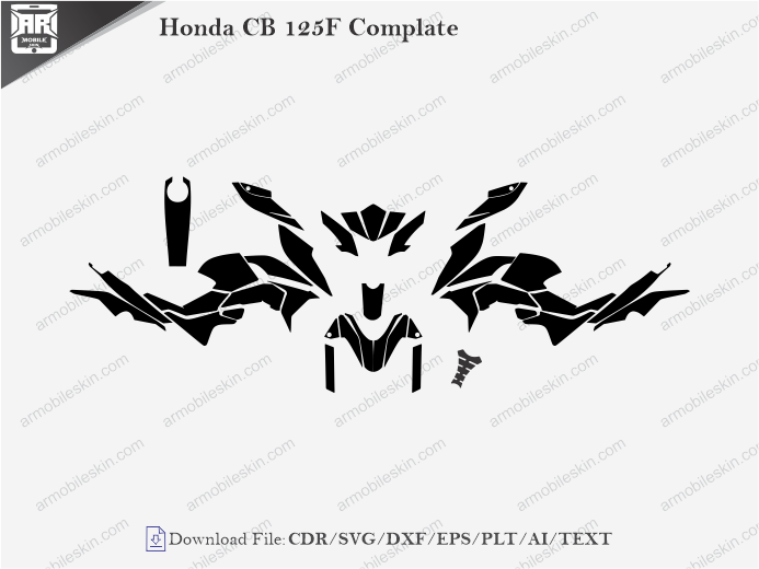 Honda CB 125F Complete Wrap Skin Template
