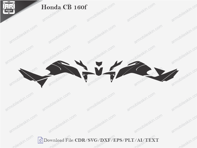 Honda CB 160f Wrap Skin Template