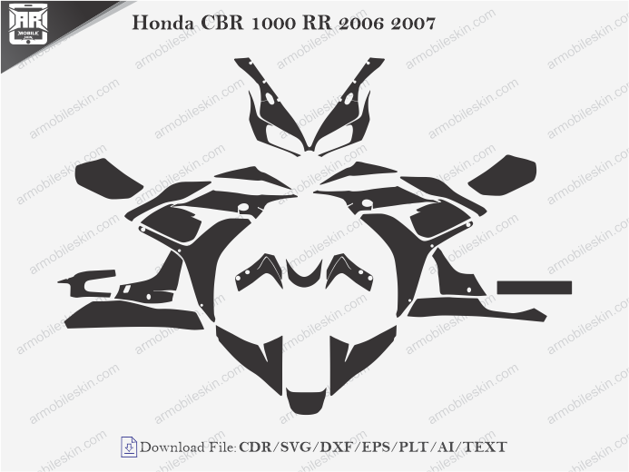 Honda CBR 1000 RR 2006 2007 Wrap Skin Template