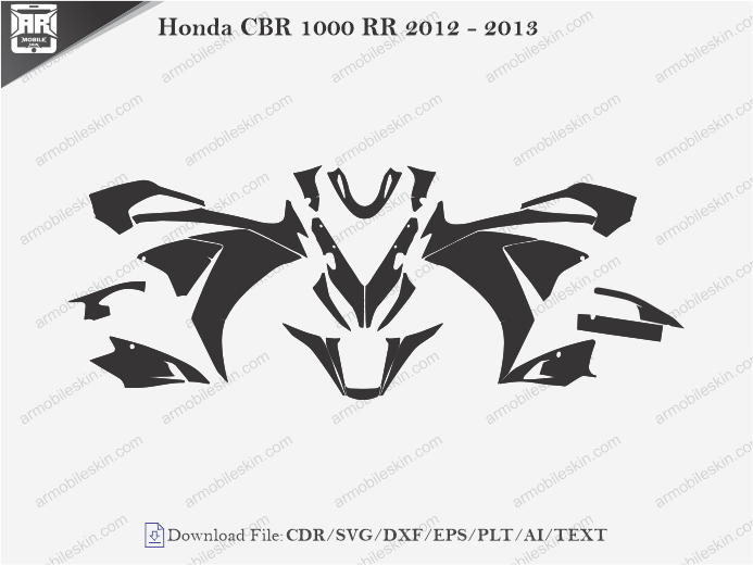 Honda CBR 1000 RR 2012 - 2013 Wrap Skin Template