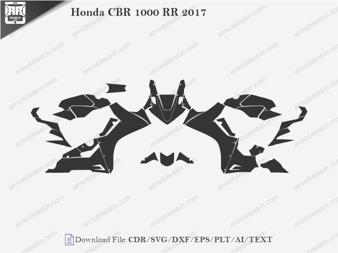 Honda CBR 1000 RR 2017 Wrap Skin Template