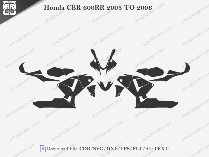 Honda CBR 600RR 2003 TO 2006 Wrap Skin Template