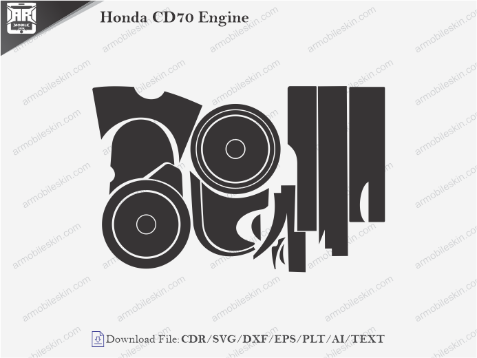 Honda CD70 Engine Wrap Skin Template