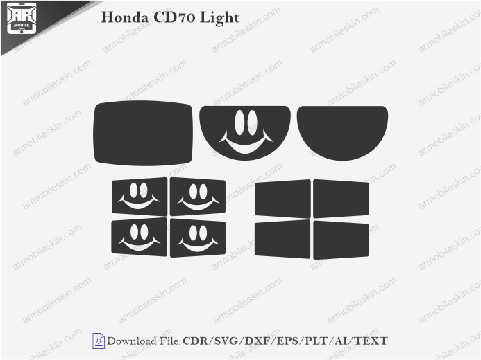Honda CD70 Light Wrap Skin Template