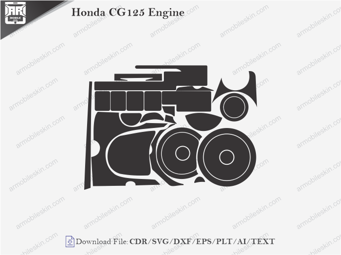 Honda CG125 Engine Wrap Skin Template