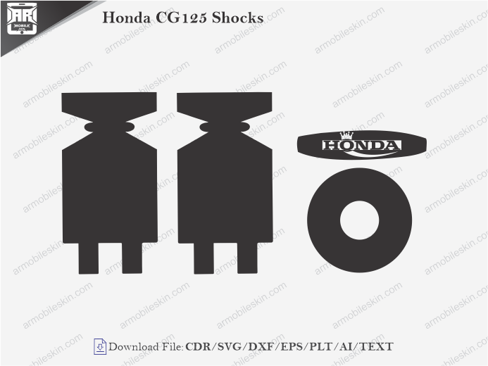 Honda CG125 Shocks Wrap Skin Template