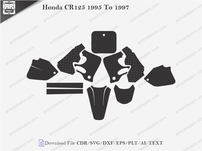 Honda CR125 1995 To 1997 Wrap Skin Template