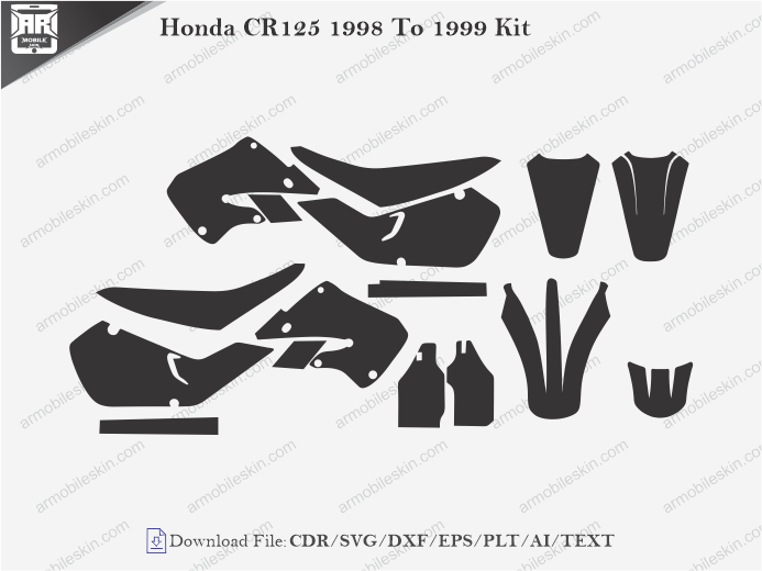 Honda CR125 1998 To 1999 Kit Wrap Skin Template