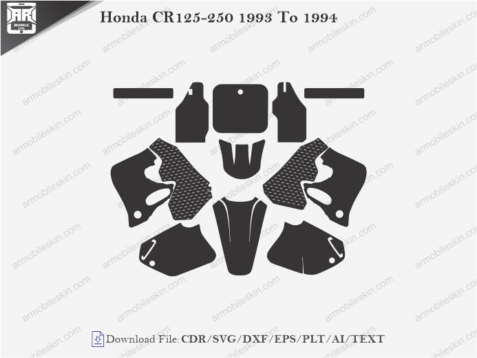 Honda CR125-250 1993 To 1994 Wrap Skin Template