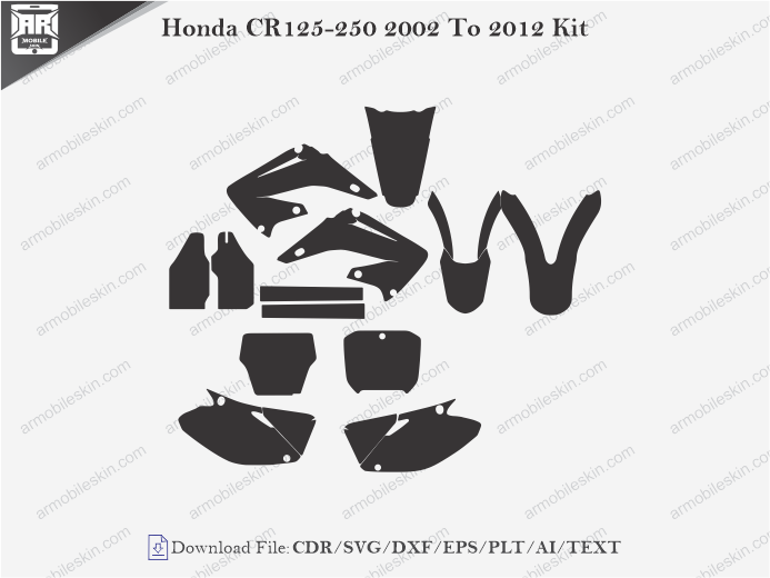 Honda CR125-250 2002 To 2012 Kit Wrap Skin Template