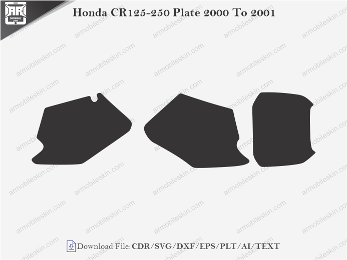 Honda CR125-250 Plate 2000 To 2001 Wrap Skin Template