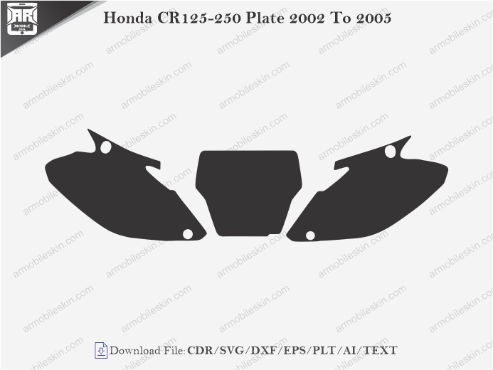 Honda CR125-250 Plate 2002 To 2005 Wrap Skin Template