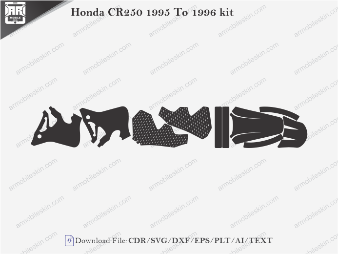 Honda CR250 1995 To 1996 kit Wrap Skin Template