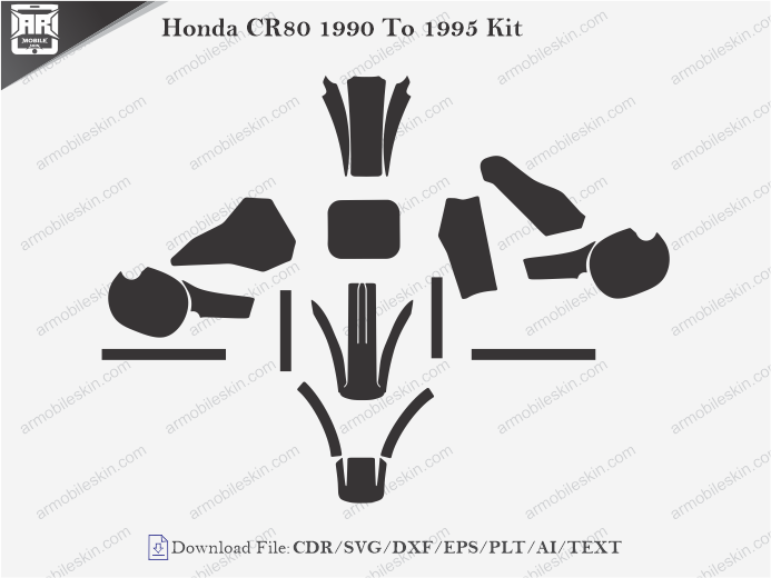 Honda CR80 1990 To 1995 Kit Wrap Skin Template