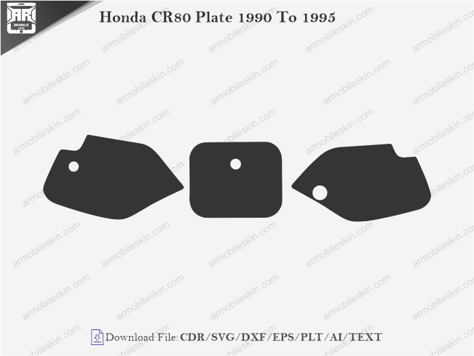 Honda CR80 Plate 1990 To 1995 Wrap Skin Template