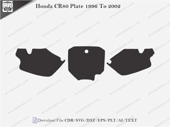 Honda CR80 Plate 1996 To 2002 Wrap Skin Template