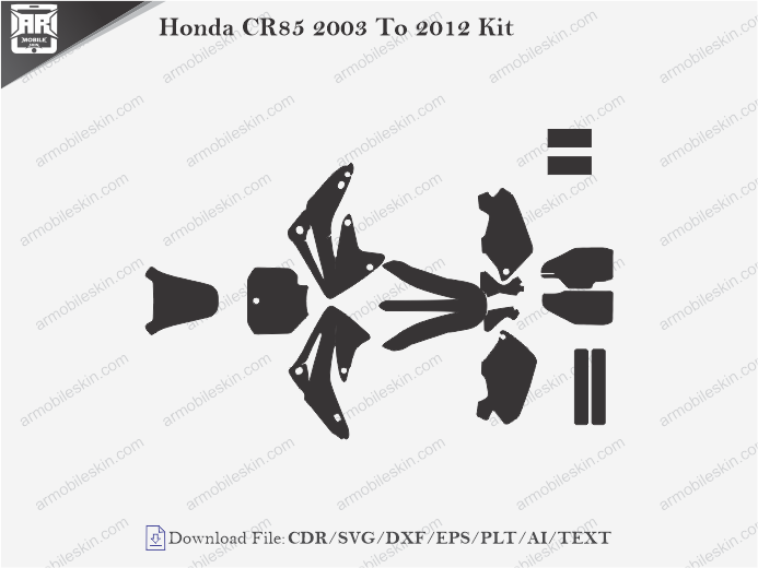 Honda CR85 2003 To 2012 Kit Wrap Skin Template