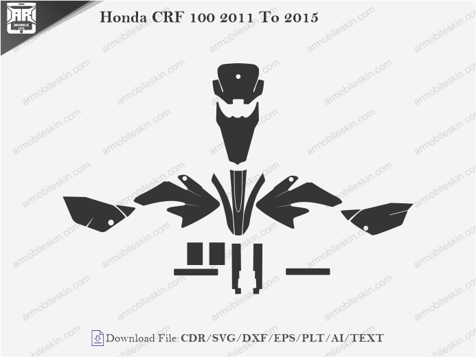 Honda CRF 100 2011 To 2015 Wrap Skin Template