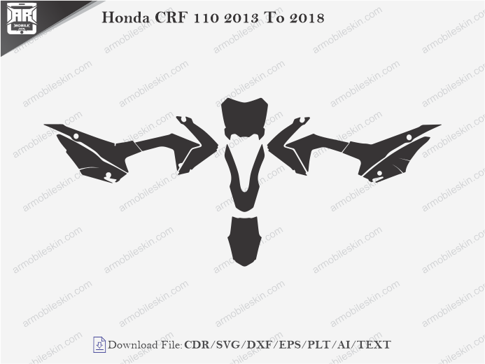 Honda CRF 110 2013 To 2018 Wrap Skin Template