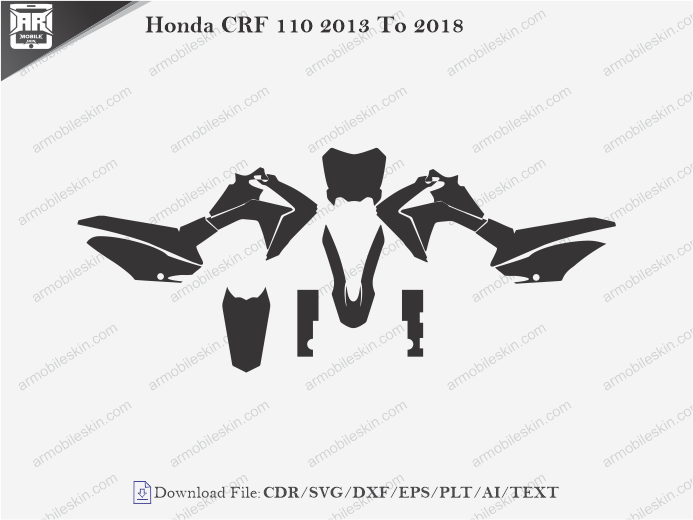 Honda CRF 125 2017 Wrap Skin Template