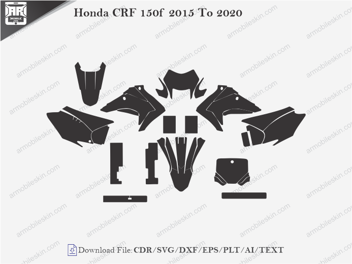 Honda CRF 150f 2015 To 2020 Wrap Skin Template