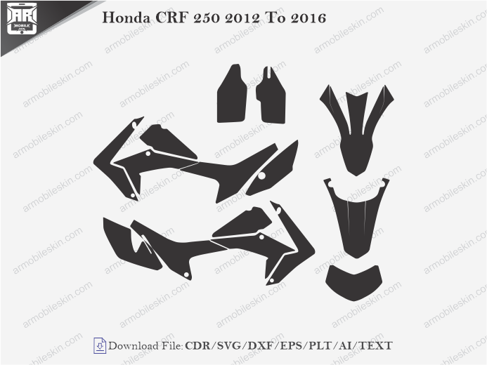Honda CRF 250 2012 To 2016 Wrap Skin Template