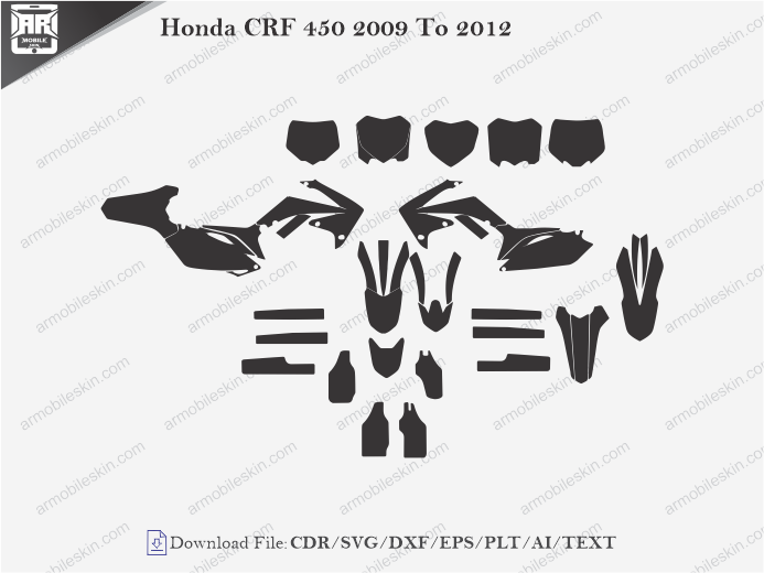 Honda CRF 450 2009 To 2012 Wrap Skin Template