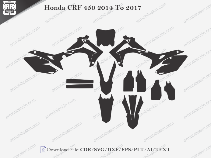 Honda CRF 450 2014 To 2017 Wrap Skin Template