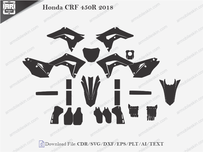Honda CRF 450R 2018 Wrap Skin Template