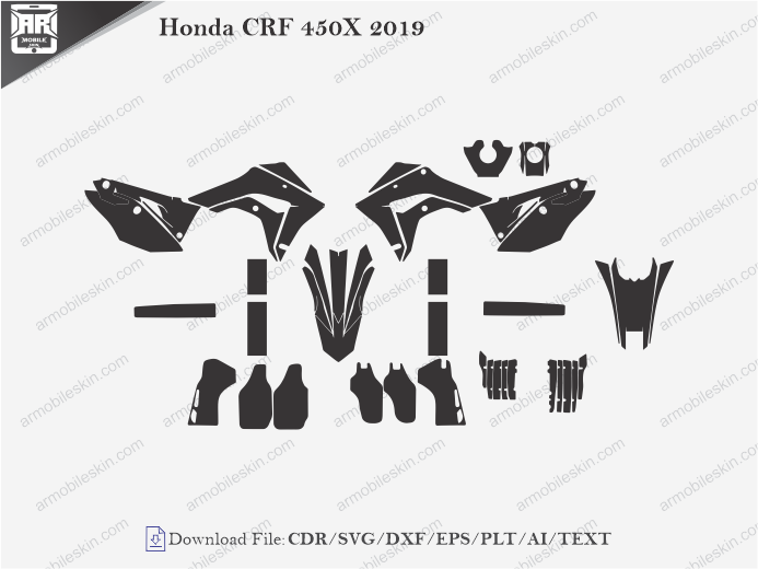 Honda CRF 450X 2019 Wrap Skin Template
