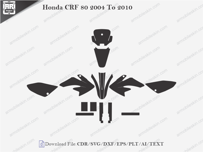 Honda CRF 80 2004 To 2010 Wrap Skin Template