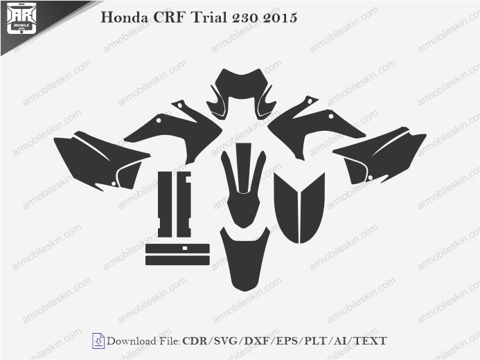 Honda CRF Trial 230 2015 Wrap Skin Template