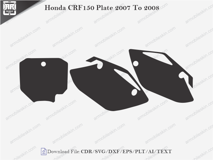 Honda CRF150 Plate 2007 To 2008 Wrap Skin Template