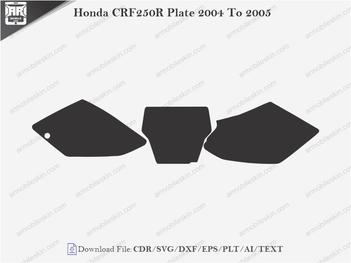 Honda CRF250R Plate 2004 To 2005 Wrap Skin Template