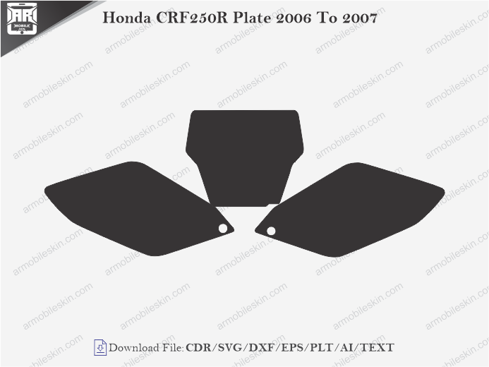 Honda CRF250R Plate 2006 To 2007 Wrap Skin Template