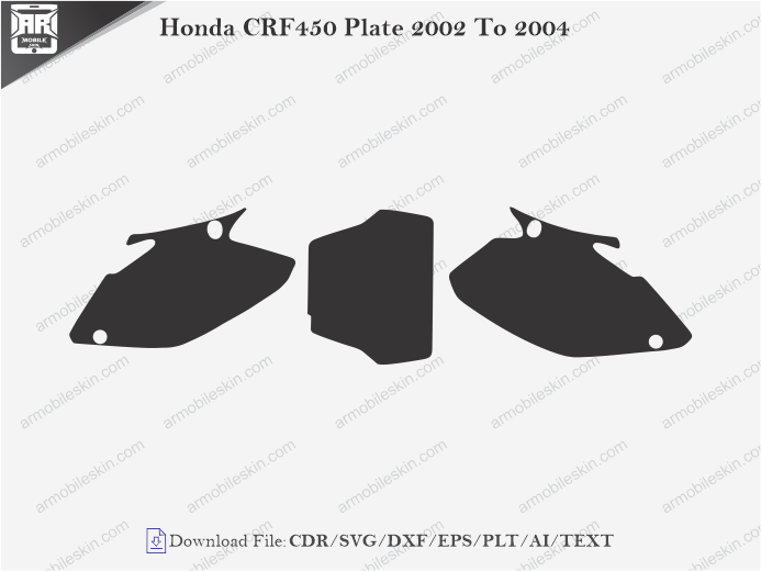 Honda CRF450 Plate 2002 To 2004 Wrap Skin Template