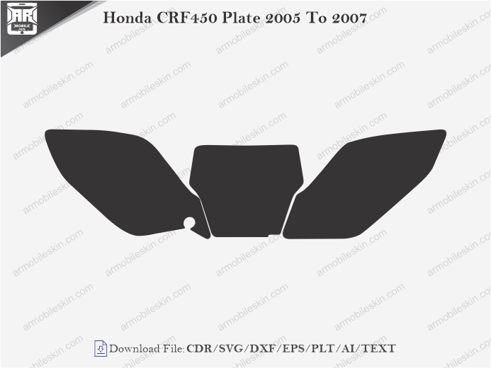 Honda CRF450 Plate 2005 To 2007 Wrap Skin Template