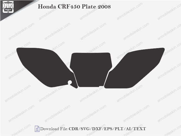 Honda CRF450 Plate 2008 Wrap Skin Template