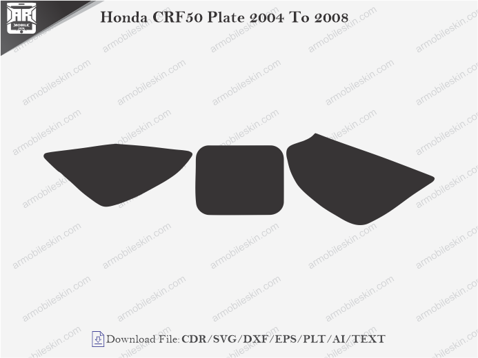 Honda CRF50 Plate 2004 To 2008 Wrap Skin Template