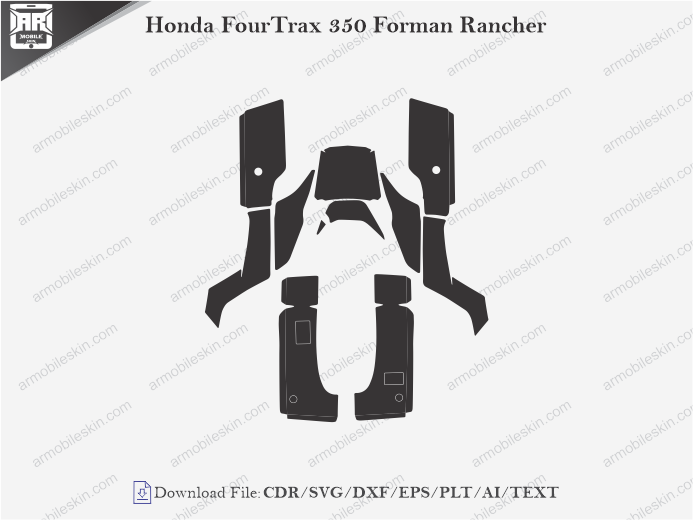 Honda FourTrax 350 Forman Rancher Wrap Skin Template