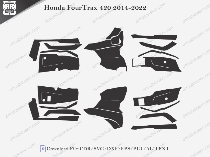 Honda FourTrax 420 2014-2022 Wrap Skin Template