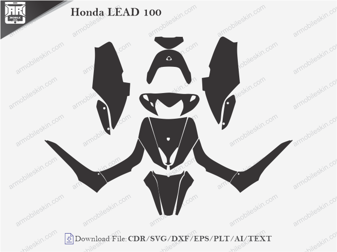 Honda LEAD 100 Wrap Skin Template