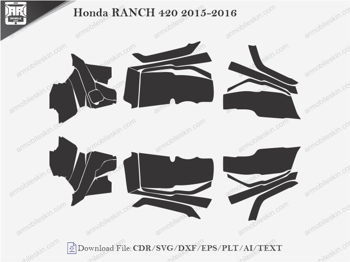 Honda RANCH 420 2015-2016 Wrap Skin Template