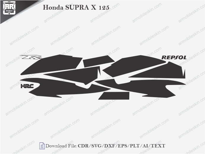 Honda SUPRA X 125 Wrap Skin Template