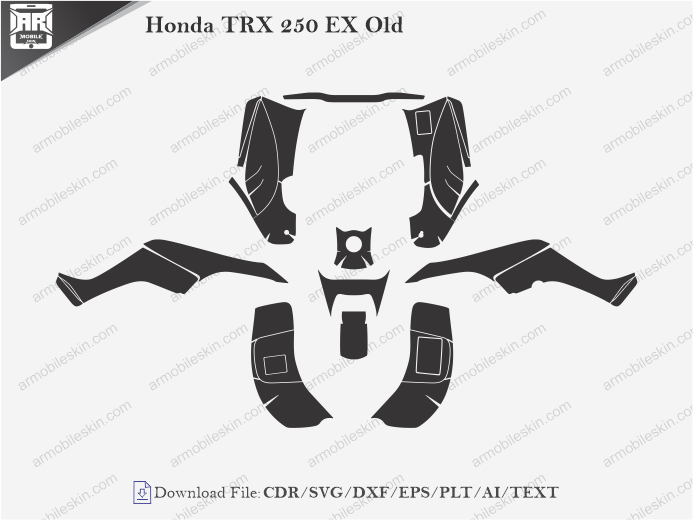 Honda TRX 250 EX Old Wrap Skin Template