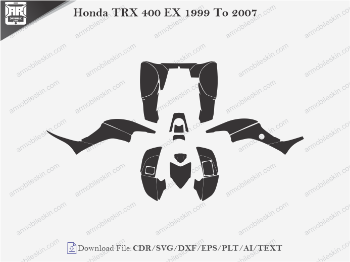 Honda TRX 400 EX 1999 To 2007 Wrap Skin Template