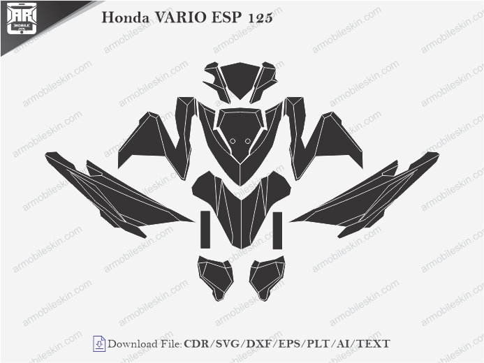 Honda VARIO ESP 125 Wrap Skin Template