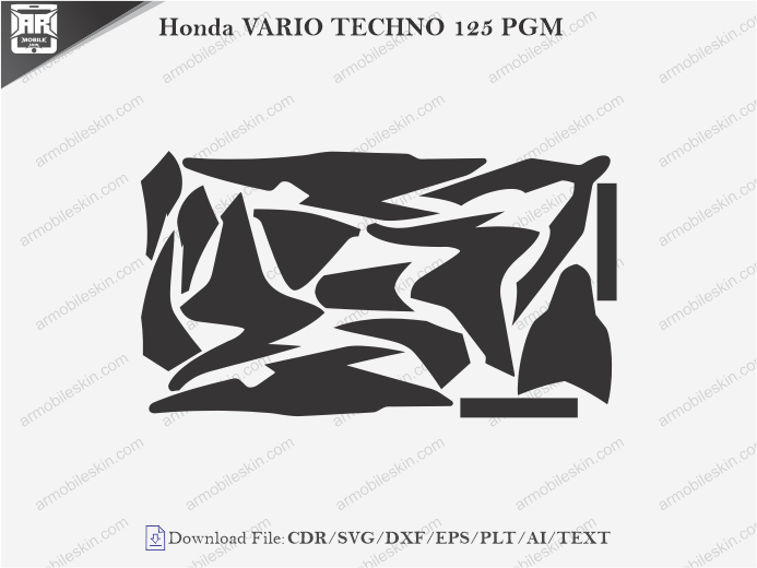 Honda VARIO TECHNO 125 PGM Wrap Skin Template