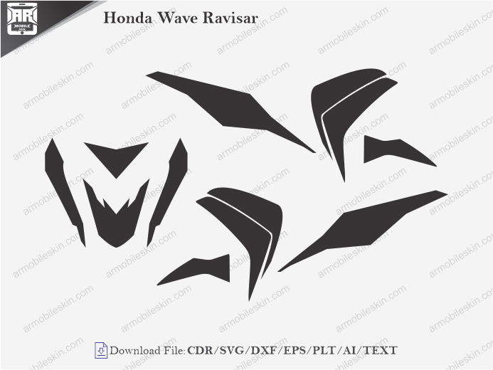 Honda Wave Ravisar Wrap Skin Template