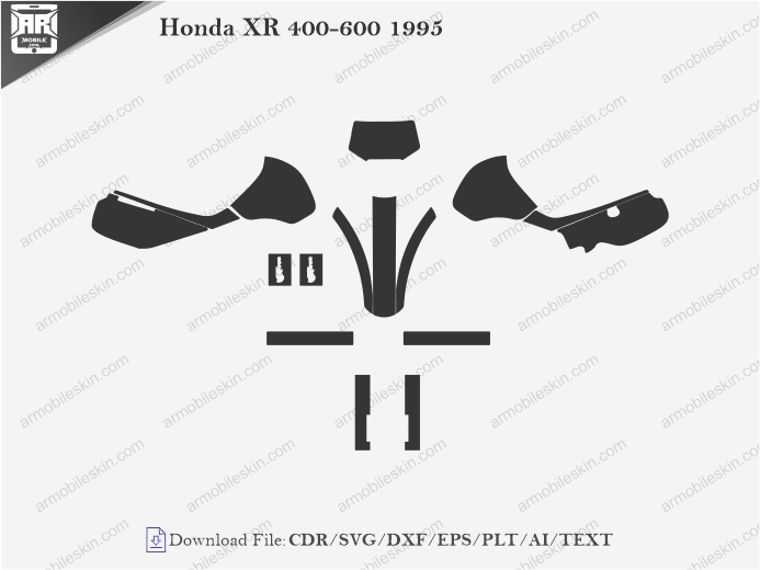 Honda XR 400-600 1995 Wrap Skin Template